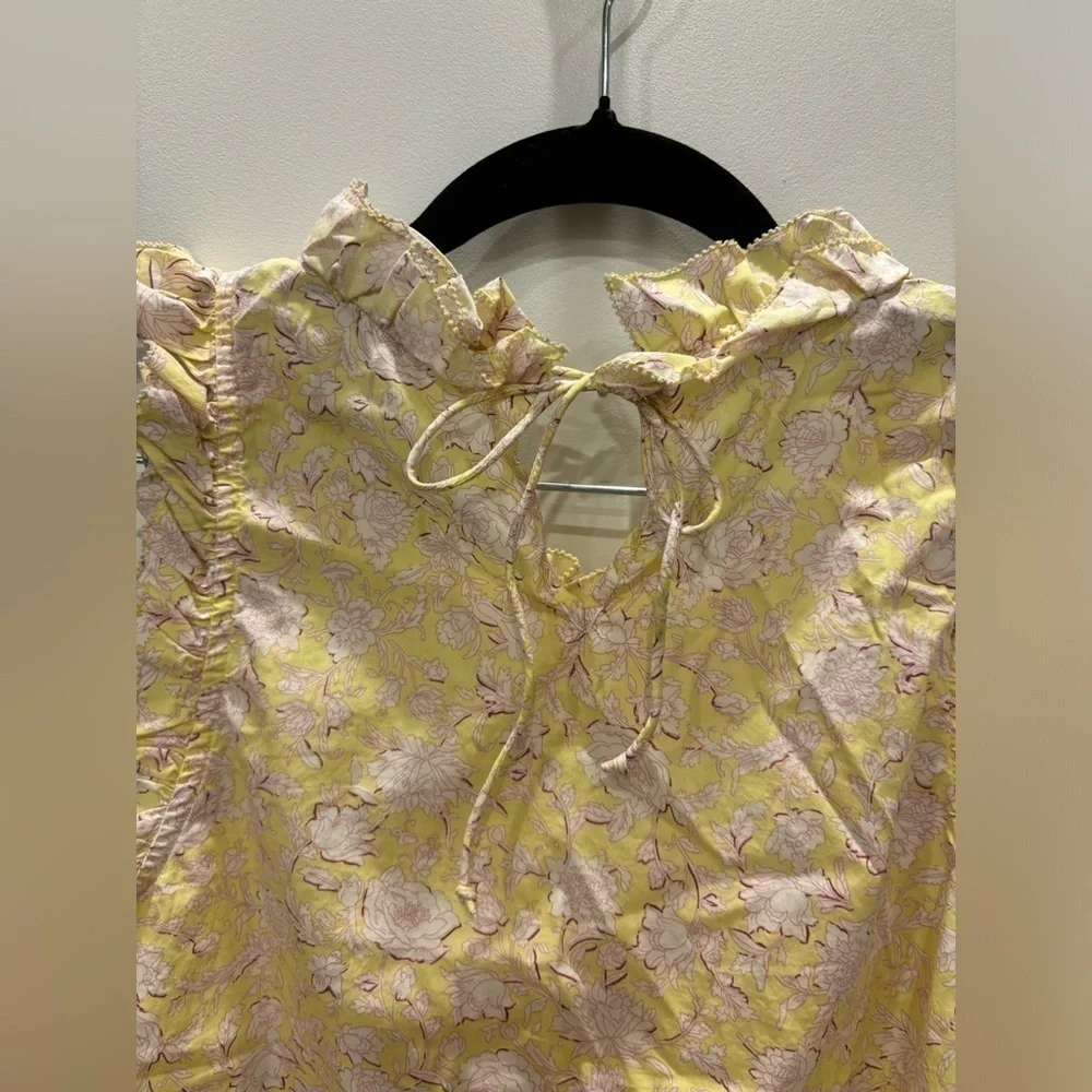Floral J Crew Sleeveless Blouse Size Medium - Picture 4 of 7